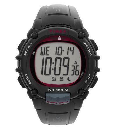 RELOJ DIGITAL TIMEX- IRONMAN CLASSIC 10LAP 44MM NEGRO Y ROJO (TW5M64400) (RTX0615)