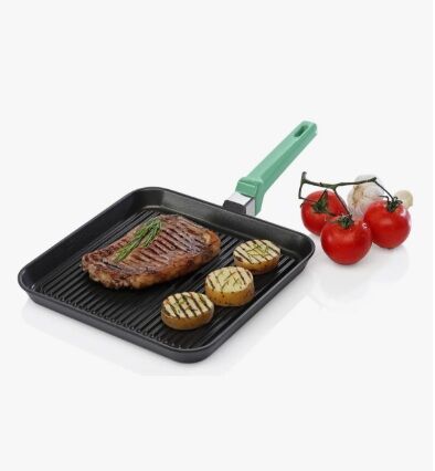 Bifera Antiadherente 24cm Tio Tito Aluminio Fundido S/ Pfoa Verde Esmeralda