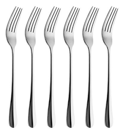 Set X12 Tenedores De Mesa Larhaus New York Silver 20,5cm Plateado