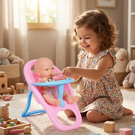 Bebé Cariñito con silla de comer 25cm (867)