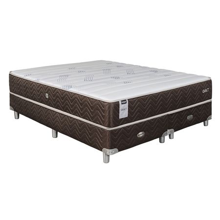 Sommier y Colchón Resortes Springwall Quilt Refuerzo Lumbar 180x200 - King