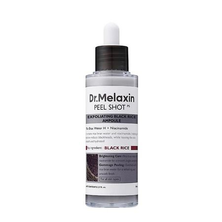 Dr.Melaxin Peel Shot Black Rice Ampoule 80ml | Ampoule Exfoliante Arroz Negro Puntos Negros