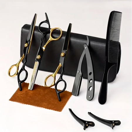 Set Tijeras De Peluquería Profes Corte Entresacar C/ Estuche