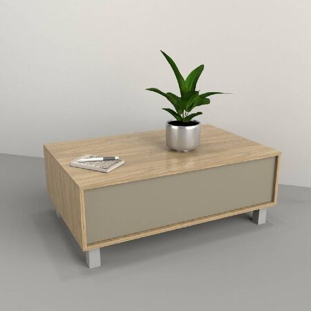 MESA DE CENTRO TABLE'S 2021 COG MINIMAL - OLMO FINLANDES GRIS, C/CAJON