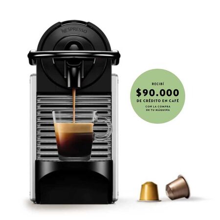 Cafetera Nespresso Pixie Silver Curva D62-AR-SI-NE