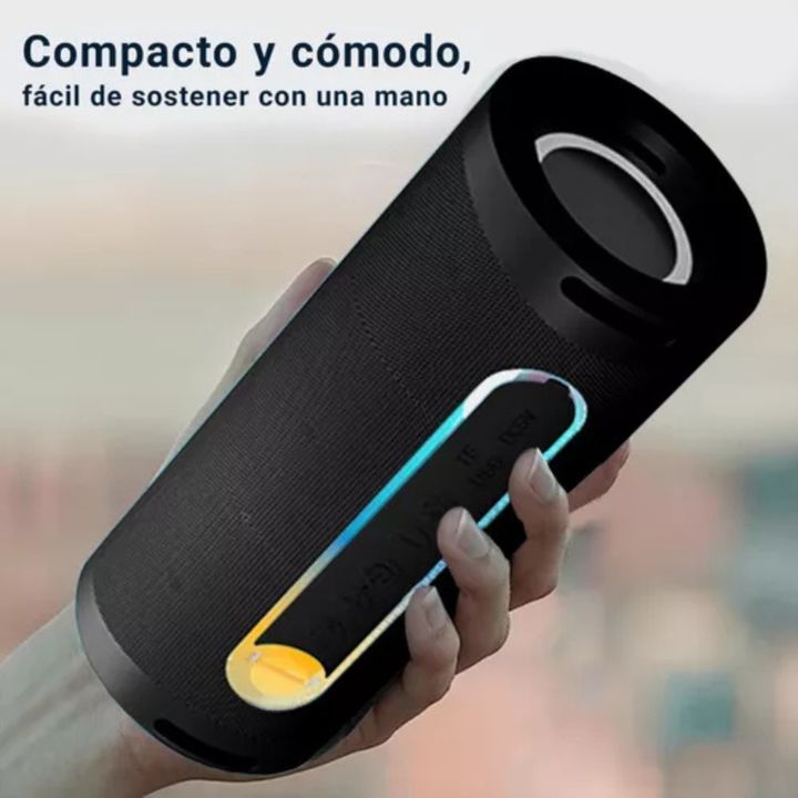 Parlante Portátil Bluetooth Recargable Usb Linterna Luz Led - Vista 2