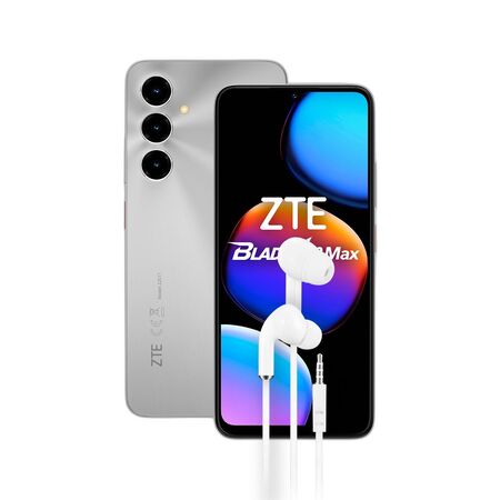 Combo ZTE V80 Max 4+256GB Silver + Auriculares Manos Libres Dekkin