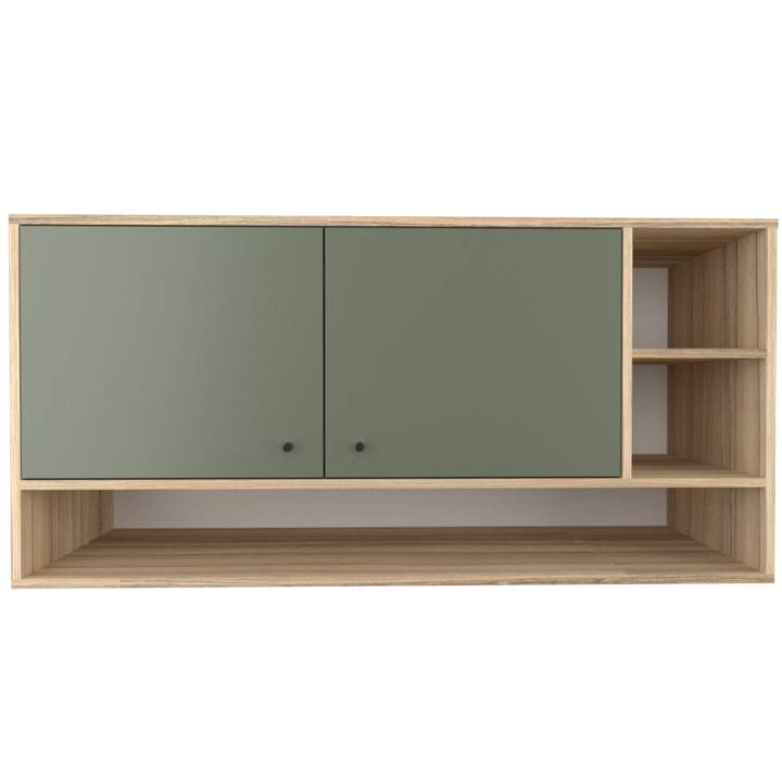 Alacena Moderna de 120 CM Verde Safari 2 Puertas JOUMELA - Vista 4