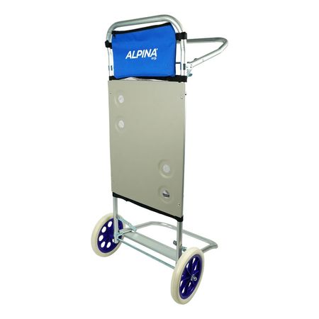 Carrito Mesa Plegable Playa Porta Sillas Aluminio Alpina Gris