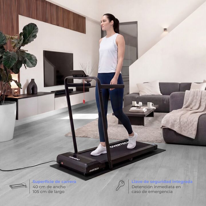 Caminadora Overtech OV-106 2.5HP 12 km/h 110kg Manubrio LED - Vista 5