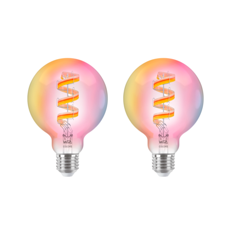 Wiz Lampara Led Globo Inteligente Wifi Rgb G95 E27 x2 Un 