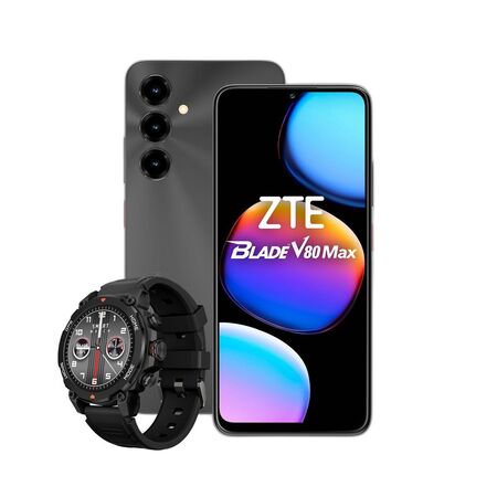 Combo ZTE V80 Max 4+256GB Negro 6.9" + Smartwatch Dekkin