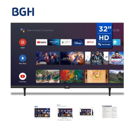BGH LED 32" B-3225S5A ANDROID TV HD HDMI USB TDA