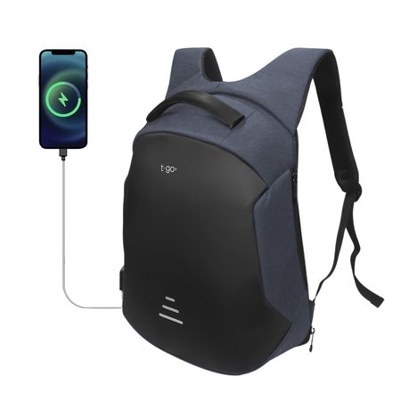 Mochila Porta Notebook Frente Rigida USB Ultra Reforzada Antirrobo