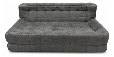 Sillón 3 Cuerpos King House Camelia Alta Densidad Premium Gris oscuro / Capitoné
