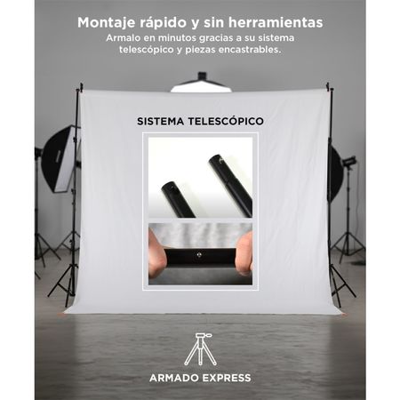 Soporte Porta Fondo Blanco Gadnic Profesional con Infinito