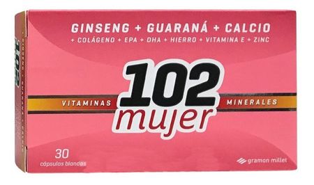 102 Mujer Vitaminas Minerales Suplemento 30 Capsulas