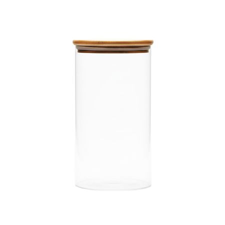 Frasco vidrio hermetico tapa bambu 1 L - Zoko