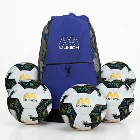 Combo 10 Pelotas Futsal Elite Quality Pro + Bolso Straper Azul