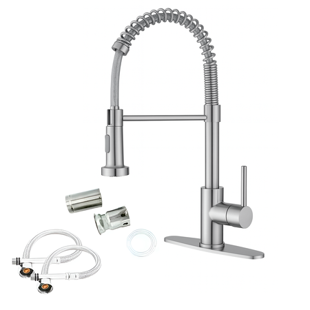 Grifería Cocina 2 En 1 Monocomando Novohome Flexible Cromo