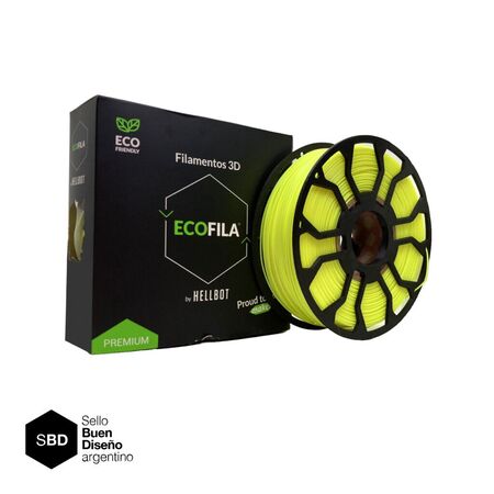 Filamento PLA 3D Hellbot Ecofila Fluo UV 1.75 mm x 1 kg