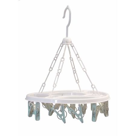Percha tender organizador lavadero baño 16 Broches 30 cm