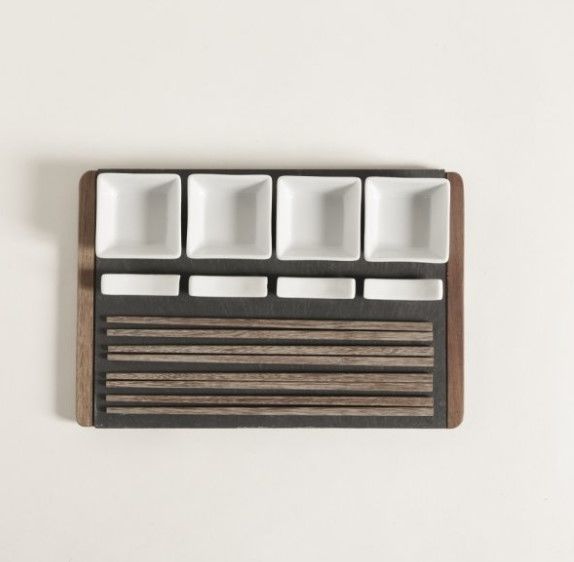 SET DE SUSHI PARA 4 ACACIA Y LAJA 30X20 CM - Vista 1