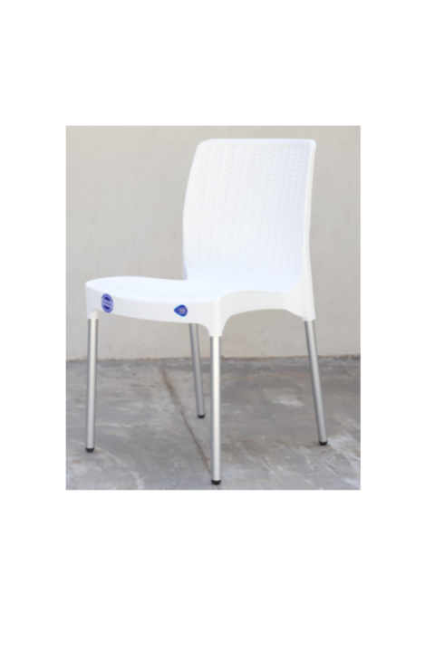 Silla Plastica India C/Patas Metalicas Blanca Voss - Vista 2