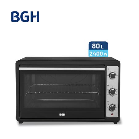 Horno Eléctrico BGH 80 Litros Mecánico Negro BHE80M25I