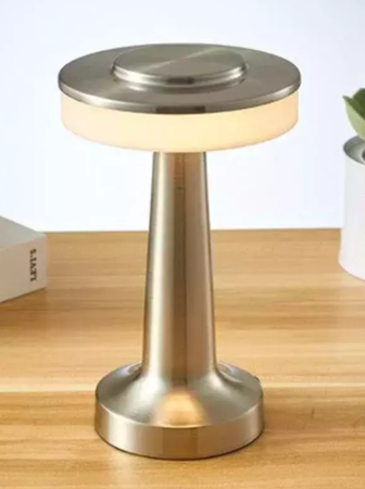 Lampara Velador Tactil led recargable luz calida fria neutra