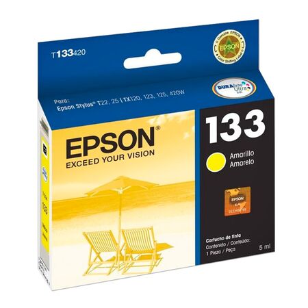 Cartucho de Tinta Epson 133 Amarillo T133420-AL 