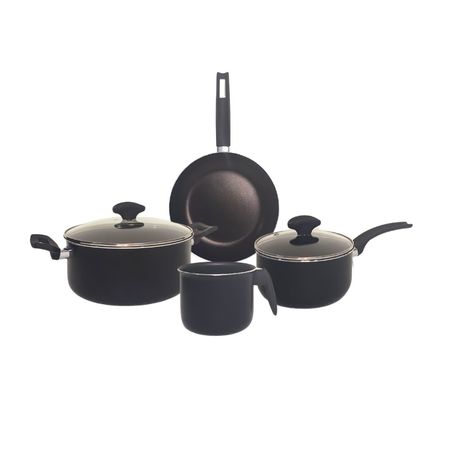Bateria Cocina Borgen 6 Piezas Antiadherente Cacerola Sartén