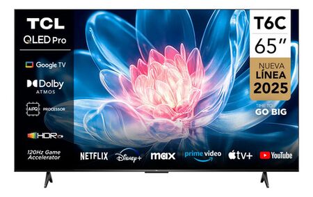 Televisor Tcl 65t6c Qled 65  4k Uhd Google Tv DLG 120hz