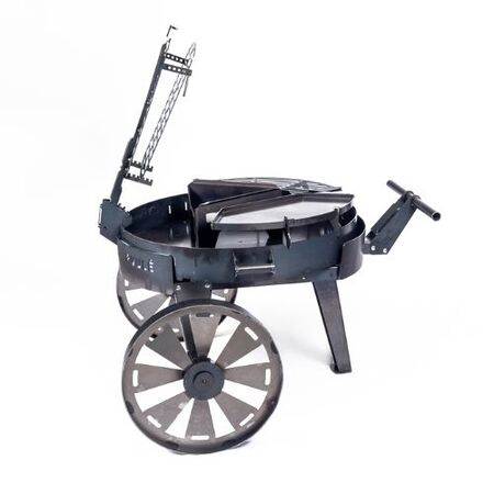 Fogonero Vule Gurú Plus Con Carro Brasero Plancha Y Parrilla
