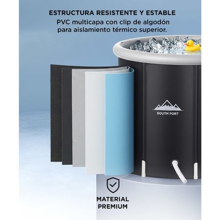Bañera Portátil De Hielo Gadnic Para Crioterapia Con Termómetro