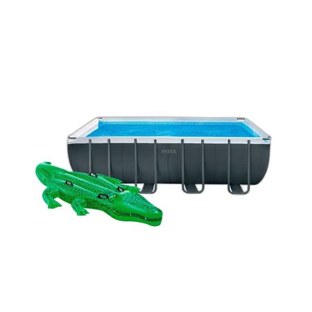 Combo Pileta Estructural Intex 17203L 549x274x132 + Flotador Cocodrilo