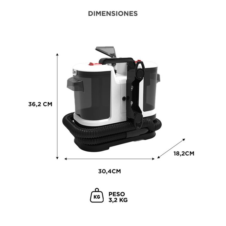 Aspiradora Limpia Tapizado Gadnic 700W con Accesorios Intercambiables - Vista 6