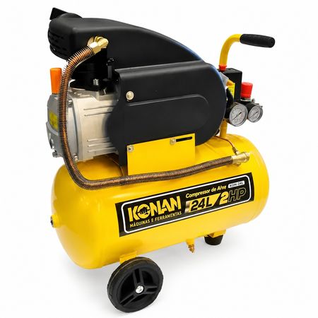 Compresor Aire Portátil Konan 24l 2hp Monofásico 210 L/min M Monofásica KCN24