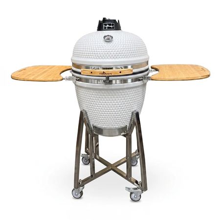 Kamado Ceramico Tromen 23,5 Pulgadas Blanco Mate