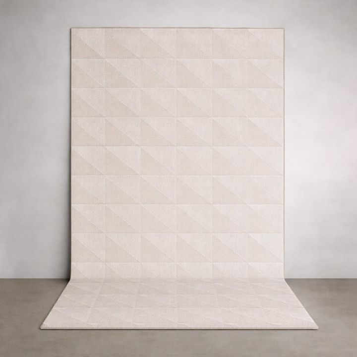 Alfombra simil Yute Cuadrados Natural - 250x350 cm - Vista 4