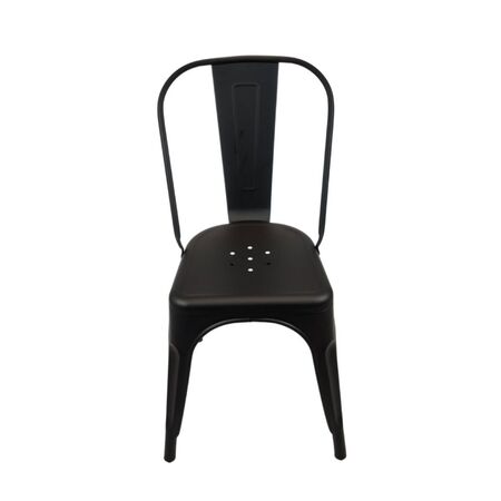 Silla Tromen Tlx Negra Industrial Tipo Tolix
