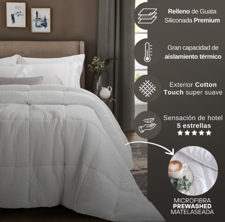 Acolchado Edredon Oxford Platinum King - Vista 4