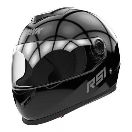 CASCO HAWK RS1 TALLE M NEGRO BRILLANTE