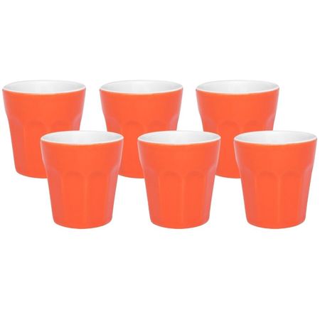 Set X 6 Vasos De Café De 90 Cc Naranja Oxford