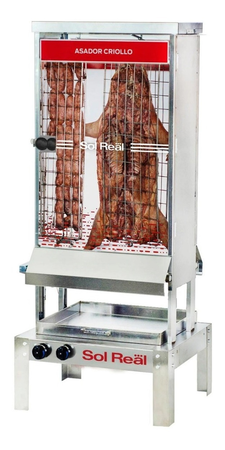 Asador Criollo 6 Pollos Sol Real Industrial Ac6p Gas Natural