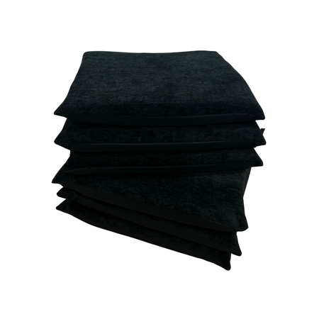Almohadon para Silla 40x40 Cubresilla Chenille por Unidad Negro mixto