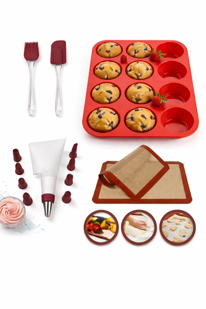 Set de repostería + Placa antiadherente para horno