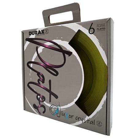 Set Durax 6 Platos Playos Milano Olivo 4P