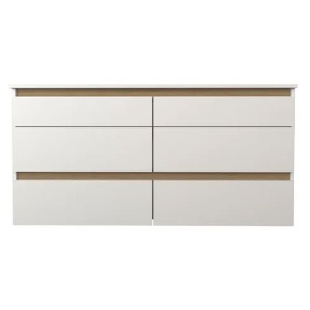 Comoda 6 Cajones 1.28 Mts Linea Home Tables Cod: 3113 Blanco