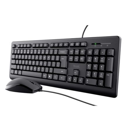 Combo Teclado y Mouse Trust Primo USB Negro Silencioso